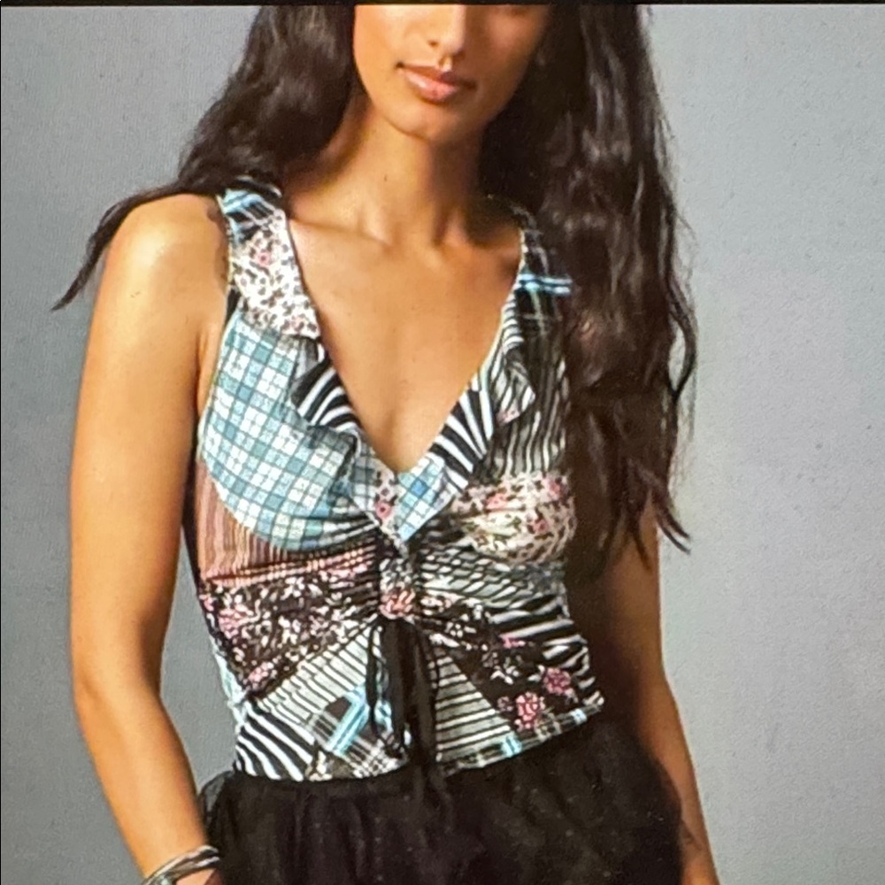 Maeve Tie-Front V-Neck Top